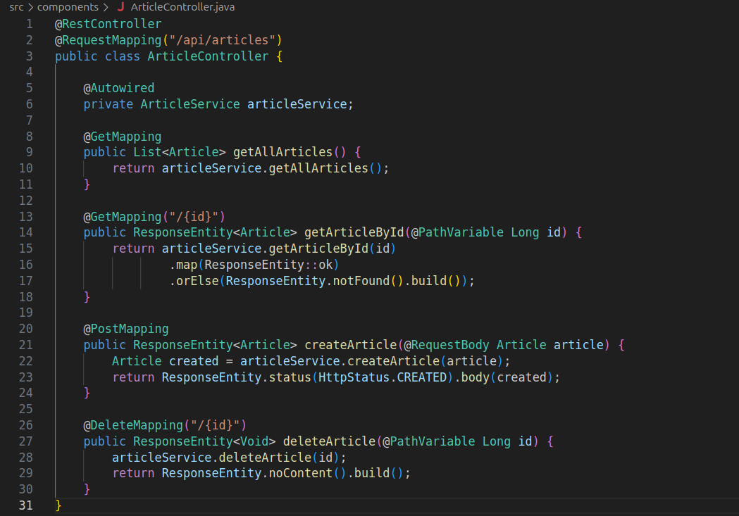 Terminal and browser windows showing a Java Spring Boot API with JSON responses